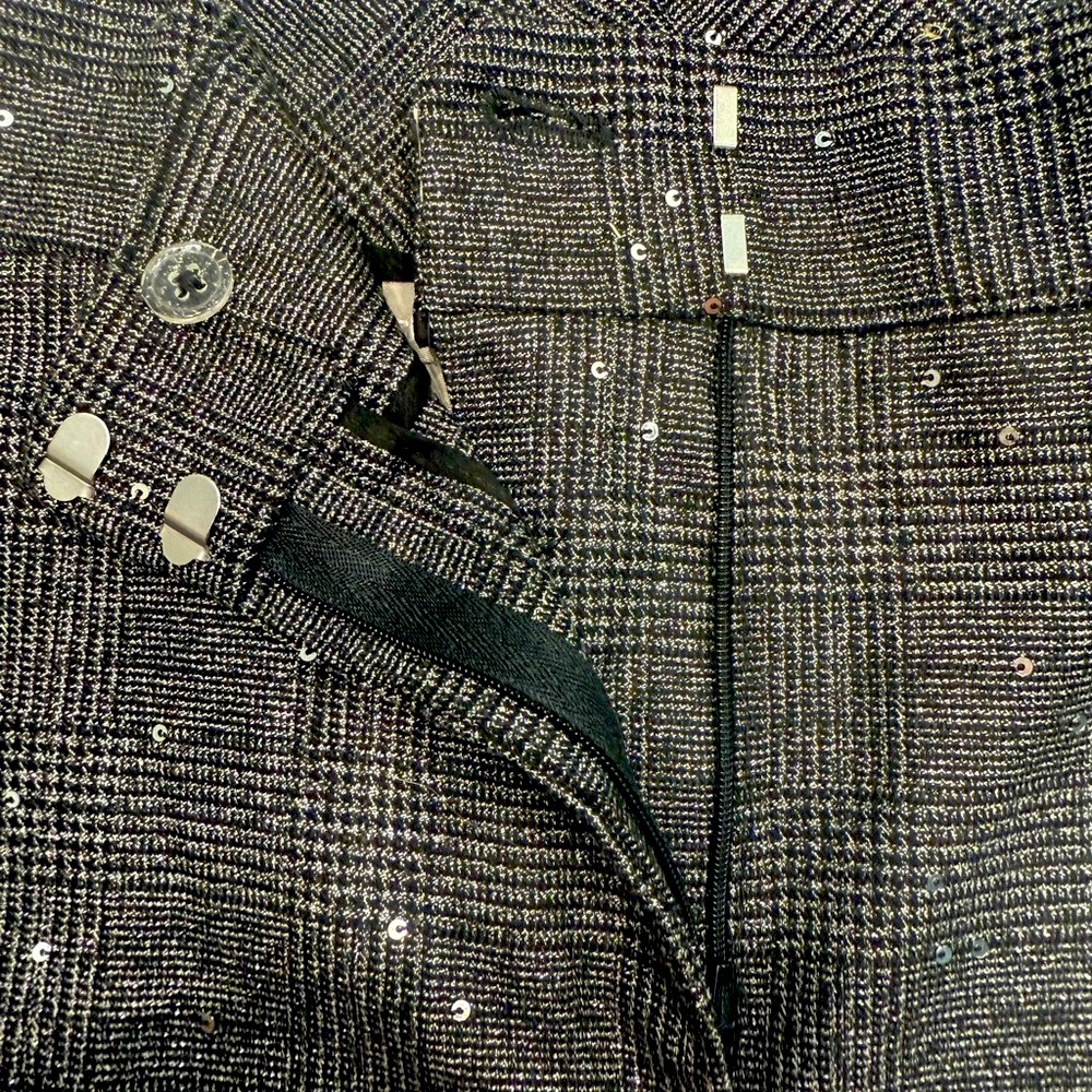 Sequin  Plaid Pants, Chicos